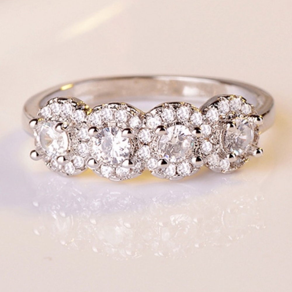 NEW💍925 STERLING SILVER DIAMOND ETERNITY RING, CUTE RING, SHINY RING. - Picture 7 of 7